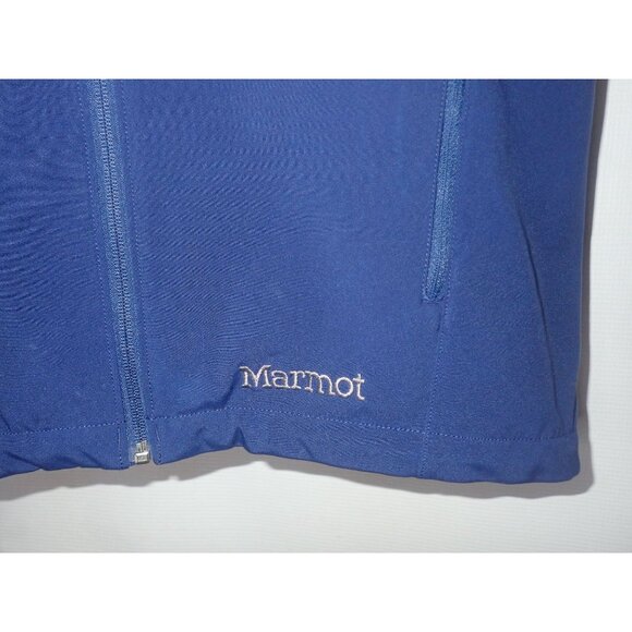 Marmot Mens Approach Vest Medium Blue Full Zip Softshell LOGO READ! gorpcore - Picture 3 of 6